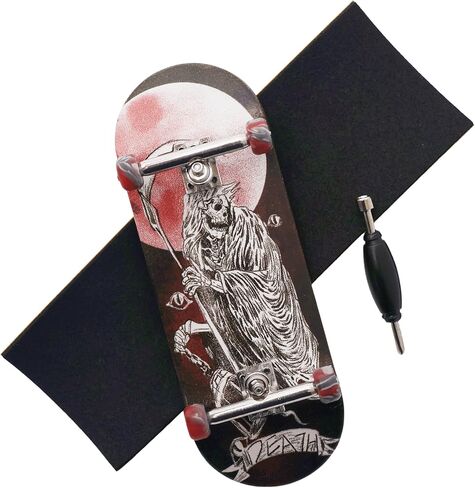 RACOFSB Pro Fingerboard 34mm لوح خشبي لوح تزلج احترافي بعجلات CNC دوامة (ديناصور) in Kuwait