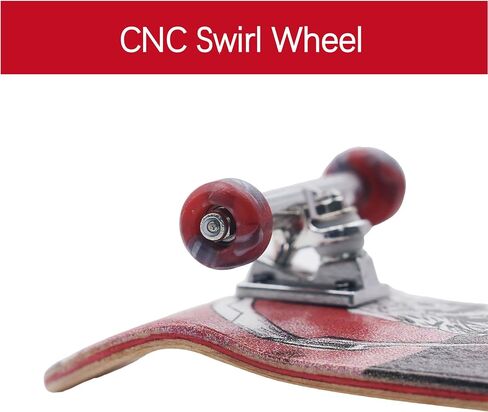 RACOFSB Pro Fingerboard 34mm لوح خشبي لوح تزلج احترافي بعجلات CNC دوامة (ديناصور) in Kuwait