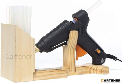 Stand for Hot Glue Gun with Glue Stick Holder & Hot Glue Stand | Hot Glue Gun Stand Wood | Mini Glue Gun Stand | Hot Glue Gun Accessories | Hot Glue Gun Holder in Kuwait