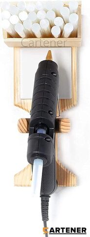 Stand for Hot Glue Gun with Glue Stick Holder & Hot Glue Stand | Hot Glue Gun Stand Wood | Mini Glue Gun Stand | Hot Glue Gun Accessories | Hot Glue Gun Holder in Kuwait