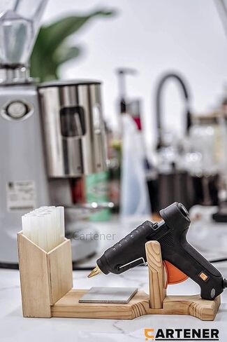 Stand for Hot Glue Gun with Glue Stick Holder & Hot Glue Stand | Hot Glue Gun Stand Wood | Mini Glue Gun Stand | Hot Glue Gun Accessories | Hot Glue Gun Holder in Kuwait