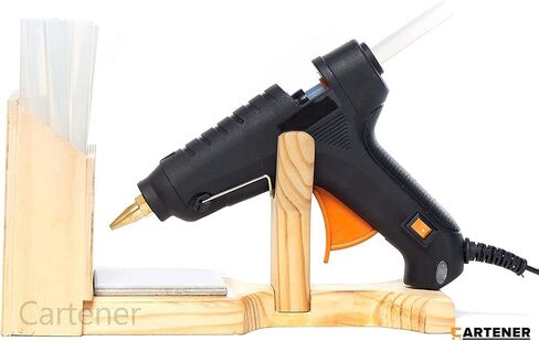 Stand for Hot Glue Gun with Glue Stick Holder & Hot Glue Stand | Hot Glue Gun Stand Wood | Mini Glue Gun Stand | Hot Glue Gun Accessories | Hot Glue Gun Holder in Kuwait