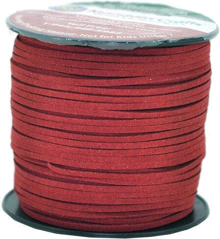 Mandala Crafts Faux Suede Cords Black Leather Cords for Jewelry Making - 5mm Leather Laces Leather Strips Flat Vegan Leather Strings for Dream Catchers Supplies in Kuwait