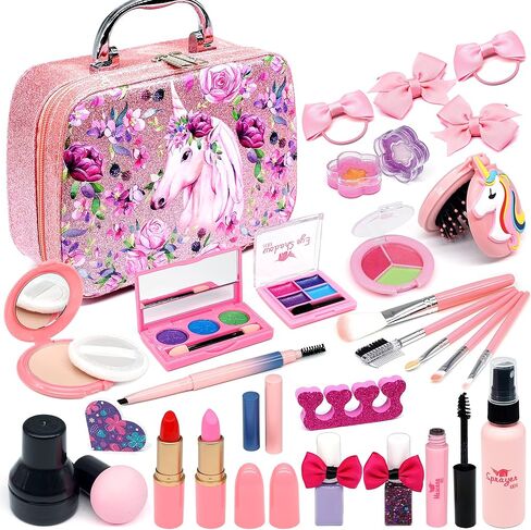 Kids Makeup Kit for Girl - Kids Makeup Kit Toys for Girls Real Makeup for Kids Girls,Kids Make up Toys for Girls, Non Toxic Girls Makeup Kit 3-12 Year Old Little Girls Make Up Gift in Saudi Arabia