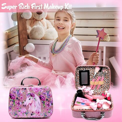 Kids Makeup Kit for Girl - Kids Makeup Kit Toys for Girls Real Makeup for Kids Girls,Kids Make up Toys for Girls, Non Toxic Girls Makeup Kit 3-12 Year Old Little Girls Make Up Gift in Saudi Arabia