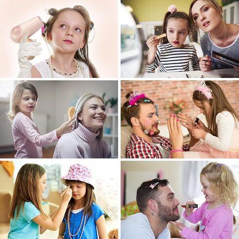 ألعاب مكياج خشبية من إيمرفن مجموعة أدوات المكياج للعب التظاهري، صالون تجميل للبنات أطقم مكياج للبنات، هدية عيد الميلاد المجيد للأطفال بعمر 4 و5 و6 و7 سنوات in Kuwait