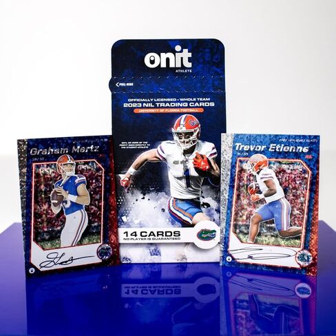 بطاقات فلوريدا غاتورز لكرة القدم نيل التجارية - 14 حزمة بطاقة - 2023 مرخصة رسميًا من الرابطة الوطنية لرياضة الجامعات (NCAA) - الفريق بأكمله - توقيعات بطاقات سلسلة التوقيع - بطاقات التعتيم - بطاقات سلسلة الأيقونة in Kuwait