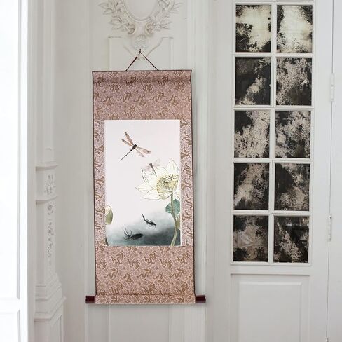 ورق الأرز منقوشة المناديل الورقية الفارغة المعلقة التمرير ورق الأرز الصينية شوان ورقة الفن مخطوطات الحائط لSumie Calligraphyor الخط 2PCS ورقة الأرز لفات ورق الأرز الفن in Kuwait