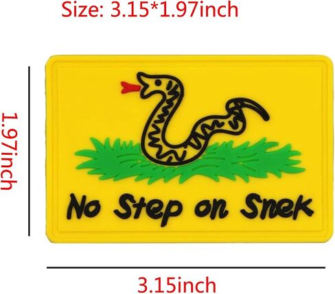 بقع الروح المعنوية العسكرية، لا خطوة على Snek شارات مطرزة شعار تكتيكي هوك وحلقة يزين لسترة الملابس حقيبة يد قبعات الأحذية، 2 قطعة in Kuwait