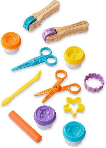 Melissa & Doug Created by Me! Cut, Sculpt, and Roll Modeling Dough Kit With 8 Tools and 4 Colors of Dough - with Stampers, Arts And Crafts For Kids Ages 3+ in Saudi Arabia