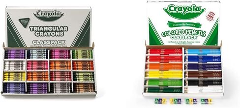 Crayola Triangular Crayon Classpack, Toddler Crayons, 16 Assorted Colors, 256 Count, Bulk in Kuwait