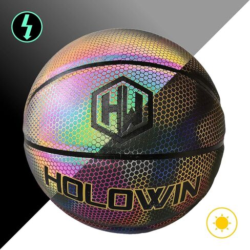 Reflective Glowing Holographic Luminous Basket Ball for Night Game, Perfect HoloHoops Gifts Toys in Kuwait