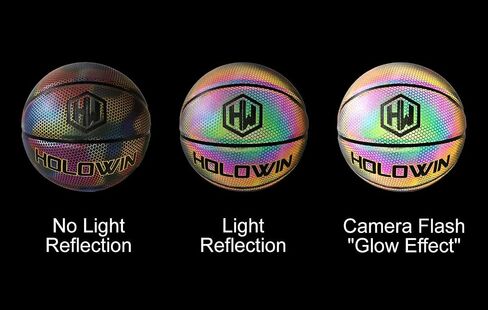 Reflective Glowing Holographic Luminous Basket Ball for Night Game, Perfect HoloHoops Gifts Toys in Kuwait