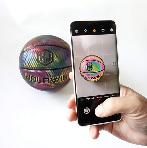 Reflective Glowing Holographic Luminous Basket Ball for Night Game, Perfect HoloHoops Gifts Toys in Kuwait