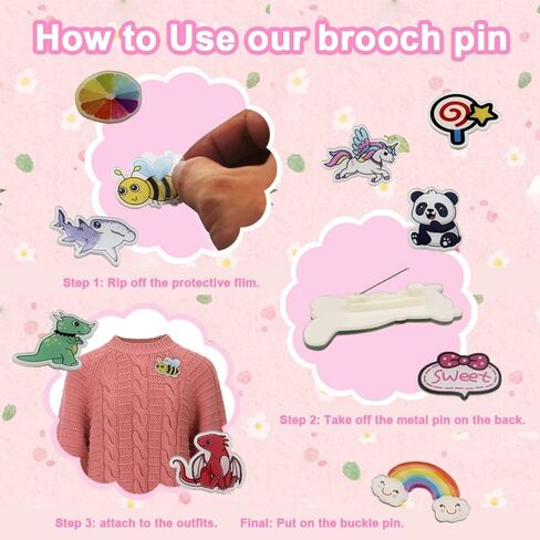 15 قطعة من دبابيس الاكريليك اللطيفة لشنط الظهر، دبابيس بروش كرتونية للقبعات والملابس، دبوس جمالي للبنات والجاكيتات والهوديز، هدية من الاكريليك، بدون احجار كريمة, أكريليك, بدون أحجار كريمة in Kuwait