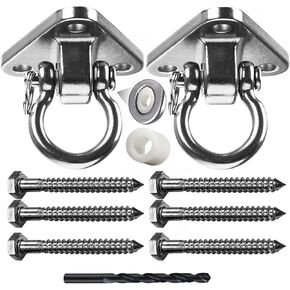 Yyiwhmy Bearing Swing Hanger Heavy Duty 304 Stainless Steel 1500LB Capacity 180°for Yoga Porch Swing Seat Sandbag, Gym
