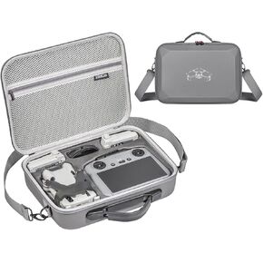 حافظة AIJUNCT Mini 4 Pro RC 2، حقيبة حمل جلدية محمولة من جلد البولي يوريثان لملحقات DJI Mini 4 Pro، حقيبة حمل للسفر لـ DJI Mini 4 Pro Fly More Combo (وحدة تحكم DJI RC 2) in Kuwait