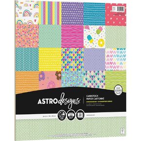 Astrodesigns Crafting Cardstock, 12" x 12", 65 lb/176 gsm, Celebrations Assortment, 20 Sheets (91559) in Kuwait