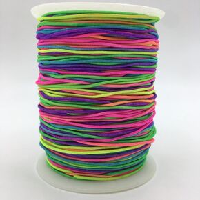 APRUNM 1 mm Colorful Beaded Elastic Cord, Suitable for DIY Bracelets, Necklaces, Jewelry Making and Crafts DIY Production (Color) in Saudi Arabia