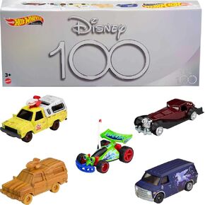 Hot Wheels Premium Disney 100 Bundle, 5 1:64 Scale Disney-Themed Premium Cars from Disney and Pixar, Commemorative Box for Collectors in Kuwait