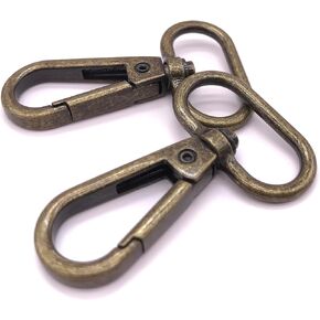 Swivel Lobster Clasps Push Gate Snap Hook Clasp 1" Swivel Hooks for Purse Making Lobster Clasp Swivel Snap Hooks Clips Pack of 15