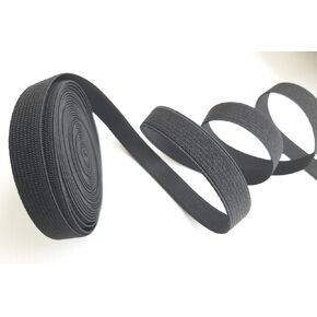 1/2 inch x 3 Yards Flat Elastic Band for Sewing Clothing Accessories Nylon Webbing Garment Trousers Costumes Craft DIY, Elastic Knit Elastic Spool,Bedspread,Elastic Rope (Black - 3Yards)
