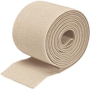MECCANIXITY Twill Wide Elastic Band Double-Side 2 inch Flat 4 Yard Woven Elastic Band Knit Elastic Spool Heavy Stretch Strap Dark Brown for Sewing, Waistband