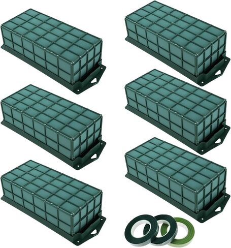 قفص زهري من باتيوير، 6 قطع من حامل قفص الزهور مع رغوة زهور لزهور، لحفلات الزفاف، مستطيل in Kuwait