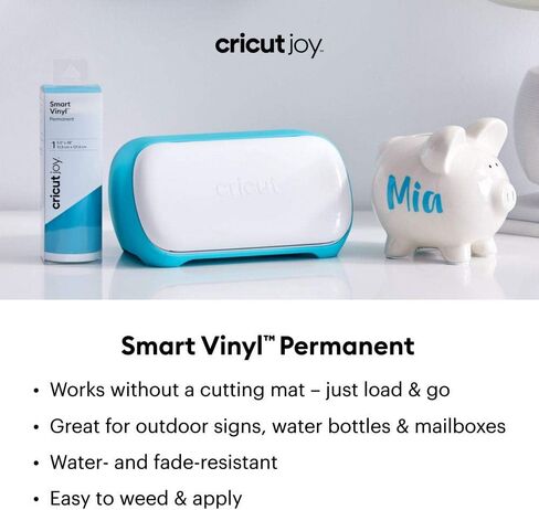 Cricut Smart Permanent Vinyl (5.5in x 48in, Light Pink) for Joy machine - matless cutting for shapes up to 4ft, & repeated cuts up to 20ft in Saudi Arabia