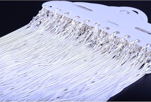 قلادة سلسلة ثعبان بيضاء ساطعة 24 قطعة 925 مطلية بالفضة 1.2 مم DIY رابط لامع مع مشابك جراد البحر لصنع المجوهرات (24 بوصة، ساطع أبيض ساطع) in Kuwait