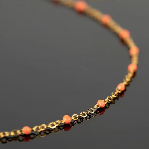 UMAOKANG 33 Feet Black Bead Chain for Jewelry Making Gold Plated Stainless Steel Soldered Cable Chain Necklace Bracelet Jewelry Supplies Findings in Kuwait
