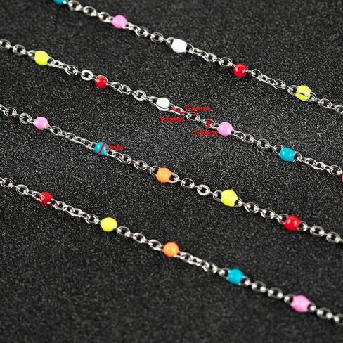 UMAOKANG 33 Feet Black Bead Chain for Jewelry Making Gold Plated Stainless Steel Soldered Cable Chain Necklace Bracelet Jewelry Supplies Findings in Kuwait