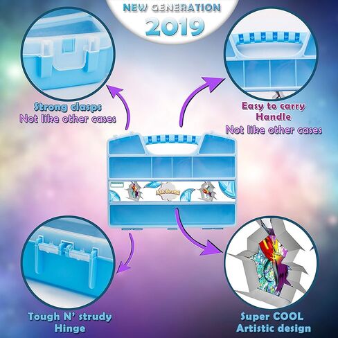 حقيبة حمل فائقة التحمل من ASH BRAND - منظم ألعاب Battle Spinners | صندوق تخزين الشفرات (الإعصار) in Kuwait