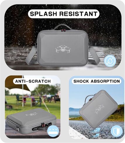 حافظة AIJUNCT Mini 4 Pro RC 2، حقيبة حمل جلدية محمولة من جلد البولي يوريثان لملحقات DJI Mini 4 Pro، حقيبة حمل للسفر لـ DJI Mini 4 Pro Fly More Combo (وحدة تحكم DJI RC 2) in Kuwait