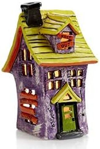 حامل شموع نذري للمنزل المسكون المخيف - قم بطلاء تذكار الهالوين الخزفي الخاص بك in Kuwait