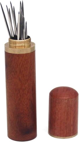 إبر تطريز يدوي بإبرة خياطة 5 أنواع من إبر خياطة العين الكبيرة (50 قطعة) مع 2 إبرة خشبية متعددة الاستخدامات in Kuwait