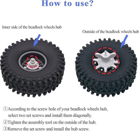 Beadlock Wheel Assembly Tool for 1.9 2.2 Inch Beadlock Wheels (Black) in Kuwait