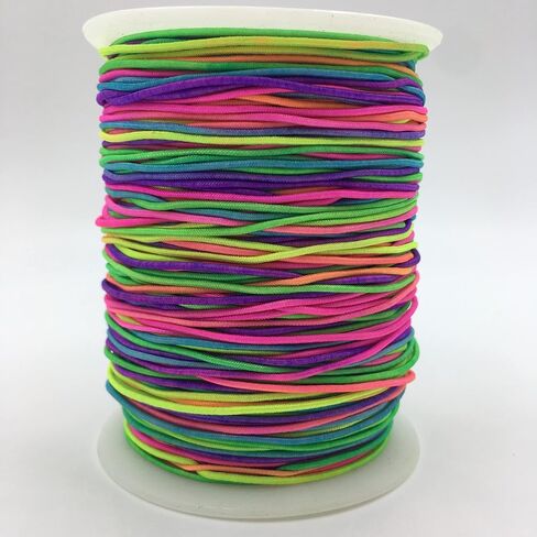 APRUNM 1 mm Colorful Beaded Elastic Cord, Suitable for DIY Bracelets, Necklaces, Jewelry Making and Crafts DIY Production (Color) in Saudi Arabia