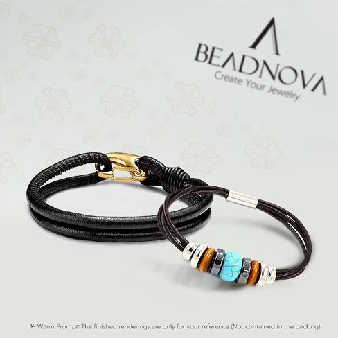 BEADNOVA Genuine Round Leather Cord White Leather Strips for Jewelry Making Bracelet Necklace Beading (11 Yards,1.5mm) in Kuwait