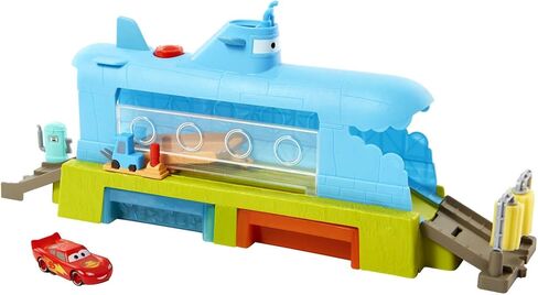 Disney and Pixar Cars Toys, Submarine Car Wash Playset with Color-Change Lightning McQueen Toy Car, Water Play in Saudi Arabia