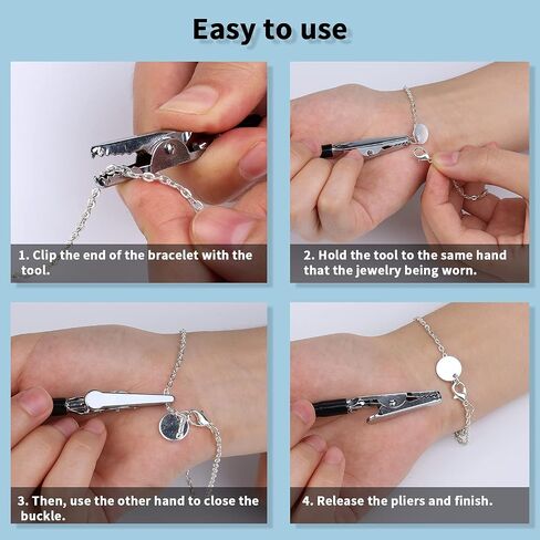 SAVITA 2pcs Hands Bracelets Helpers Bracelets Assistant Clips Jewelry Fastening Tool Jewelry Assistant Stick Adjusting Tool for Jewelry Bracelets Watch Necklace Keychain Clasps (Gold) in Kuwait