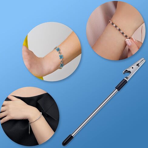 SAVITA 2pcs Hands Bracelets Helpers Bracelets Assistant Clips Jewelry Fastening Tool Jewelry Assistant Stick Adjusting Tool for Jewelry Bracelets Watch Necklace Keychain Clasps (Gold) in Kuwait