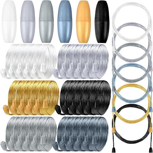 30 Sets Replacement Necklace Cords with Breakaway Clasps Necklace Cord DIY Necklace Cord Nylon Lanyard Cord and Plastic Clasp Buckle Breakaway Safety Clasp for Pendant Necklace (Black) in Kuwait
