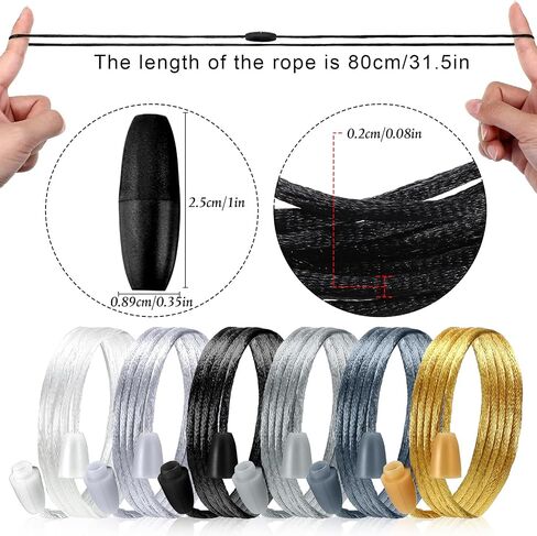 30 Sets Replacement Necklace Cords with Breakaway Clasps Necklace Cord DIY Necklace Cord Nylon Lanyard Cord and Plastic Clasp Buckle Breakaway Safety Clasp for Pendant Necklace (Black) in Kuwait