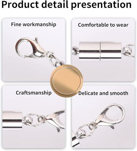 12 قطعة مجوهرات فضية مغناطيسية قفل المشابك قلادة المشابك والإغلاق سوار مشبك جراد البحر موصل لقلادة DIY سوار مستلزمات صناعة المجوهرات in Kuwait