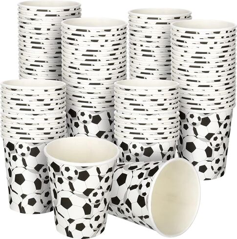 Teling 100 Pieces Sports Party Paper Cups 9oz Disposable Basketball Baseball Football Soccer Golf Party Supplies Paper Drinking Cups for Birthday Decorations Party Favors(Baseball) in Saudi Arabia