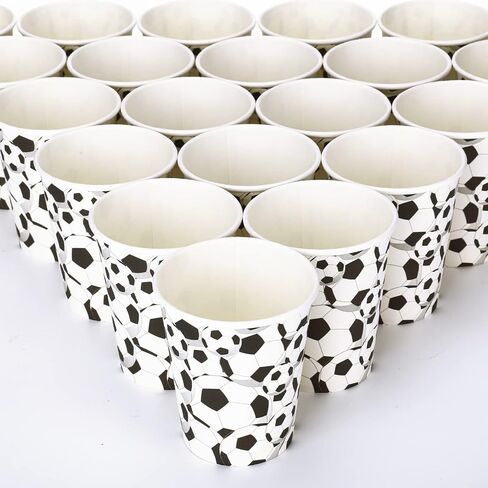 Teling 100 Pieces Sports Party Paper Cups 9oz Disposable Basketball Baseball Football Soccer Golf Party Supplies Paper Drinking Cups for Birthday Decorations Party Favors(Baseball) in Saudi Arabia