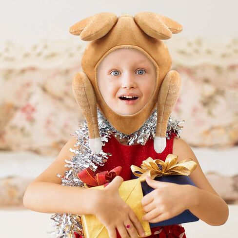 AMOR PRESENT Turkey Hat, Thanksgiving Turkey Cap Roasted Turkey Hats for Thanksgiving Decoration Dress-up Party Cosplay Costume Accessories in Saudi Arabia