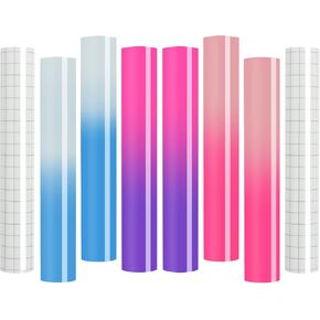 OFFNOVA Cold Color Changing Vinyl Permanent Adhesive Vinyl for Cricut, 3 Colors-12" x 12" Vinyl Sheets +2 Transfer Tape Sheets Sensitive to Cold Vinyl for Stickers Decals Cups Water Bottles in Saudi Arabia