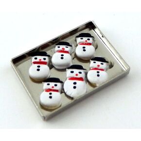 Dollhouse Miniature Cookies on Sheet, Snowman in Kuwait